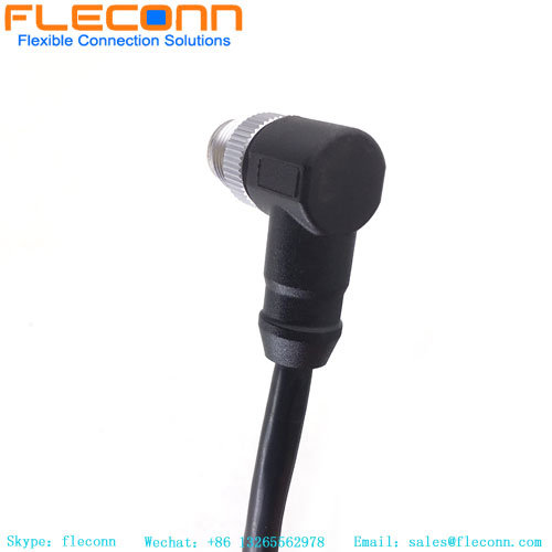 M12 X-Coded Right Angle Male Connector Cable