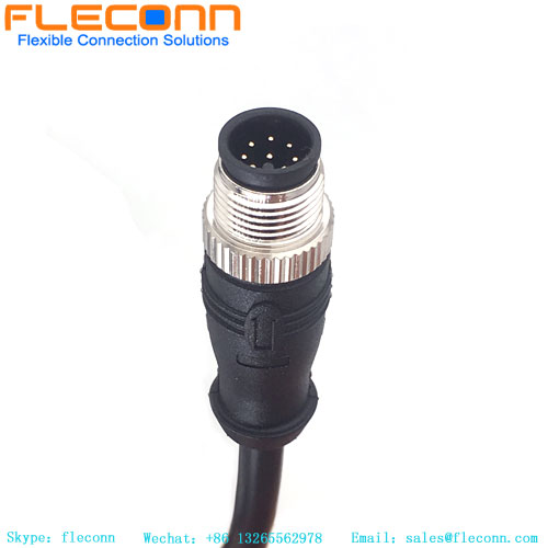 M12 8 Pole A-Coded Male Straight Connector Cable