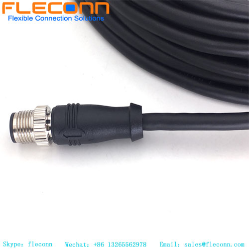 FLECONN can supply M12 8 Pin X Code female connector To Rj45 Ethernet Cable