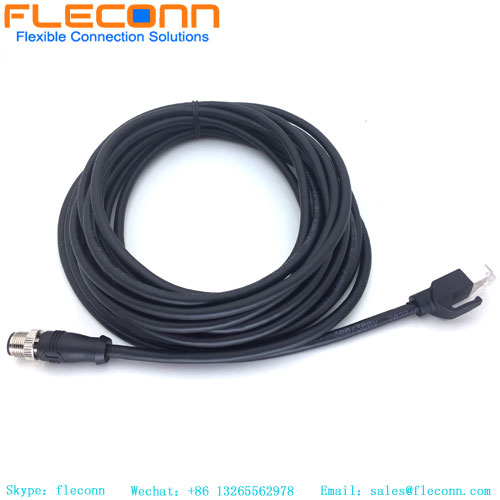 FLECONN can produce high quality m12 x-coded 8 pin female connector cable for 10Gbps Gigabit Ethernet.