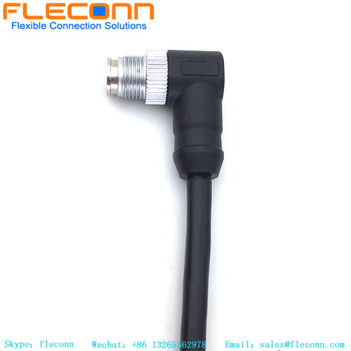 FLECONN can produce high quality right angled m12 x-coded 8 pin male ethernet cable