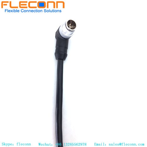 FLECONN can produce high quality M12 X-coded Male Ethernet Cable 90 degree right angle molded cable.