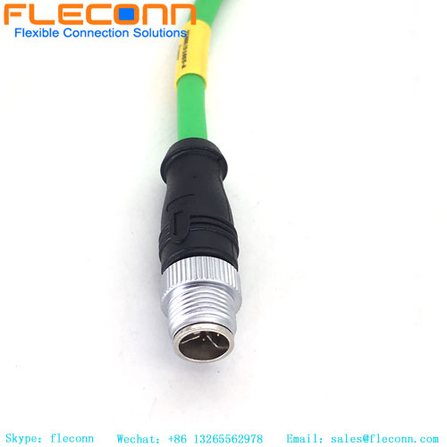 M12 8 Position IP67 X-Coded Male Cable