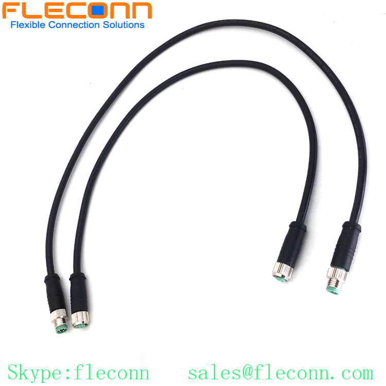 M8 B-coded 5Pin Male to Female Connector Plug Cable, IP67 IP68 Wateproof Connector Cable Cordset