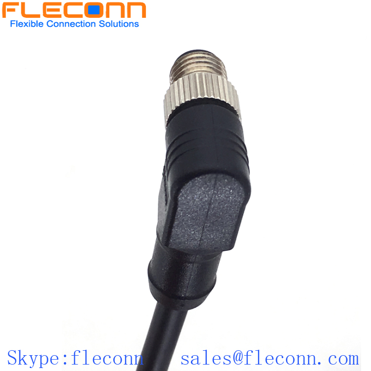 M8 6 Pin Right Angle Male Cable