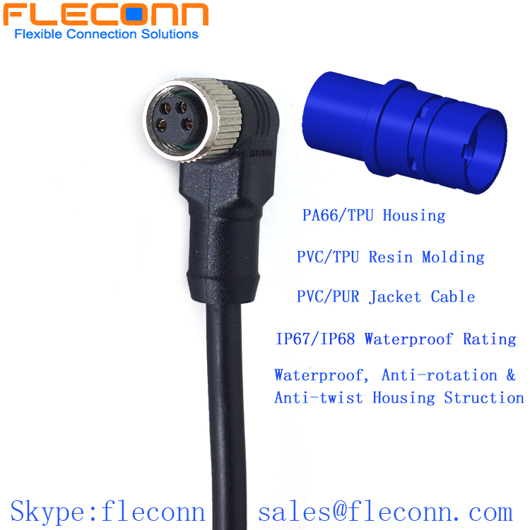M8 4 Pin Female Cable