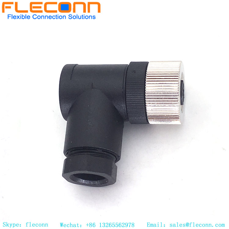 90 Degree M12 Connector A-Coded