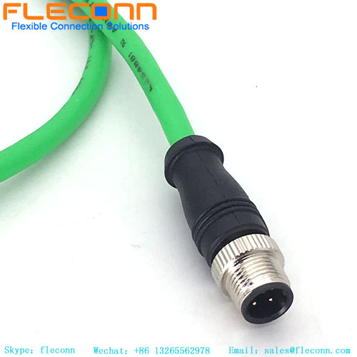 M12 4P Male Connector Cable