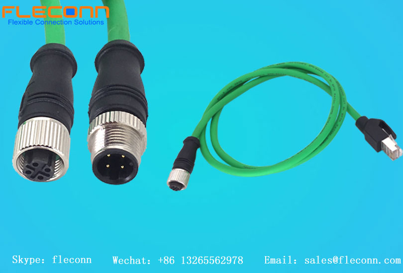 M12 D-coded Connector Cable