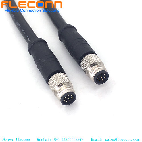 M8 8 Pin Male Cable, A-code