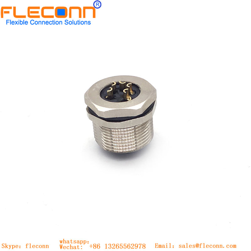7/8 5 Pin Female Rear Fastening Panel Mount Connector