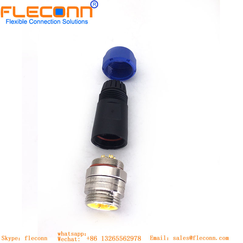 7/8 4 Pin Male Straight Solder Wire Connector