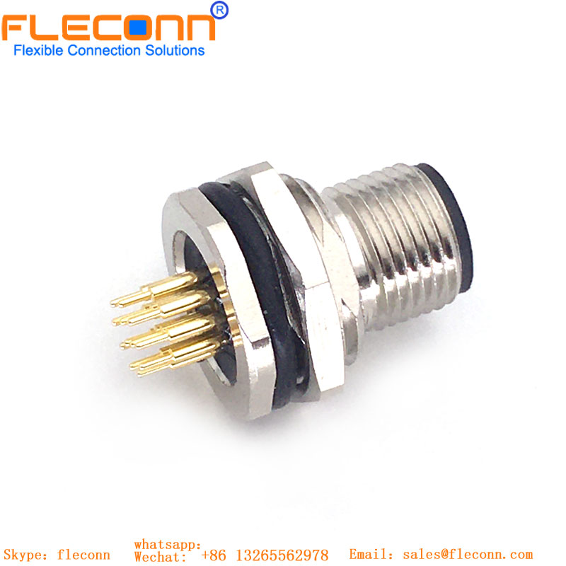 M12 12 Pos PCB Mount Connector