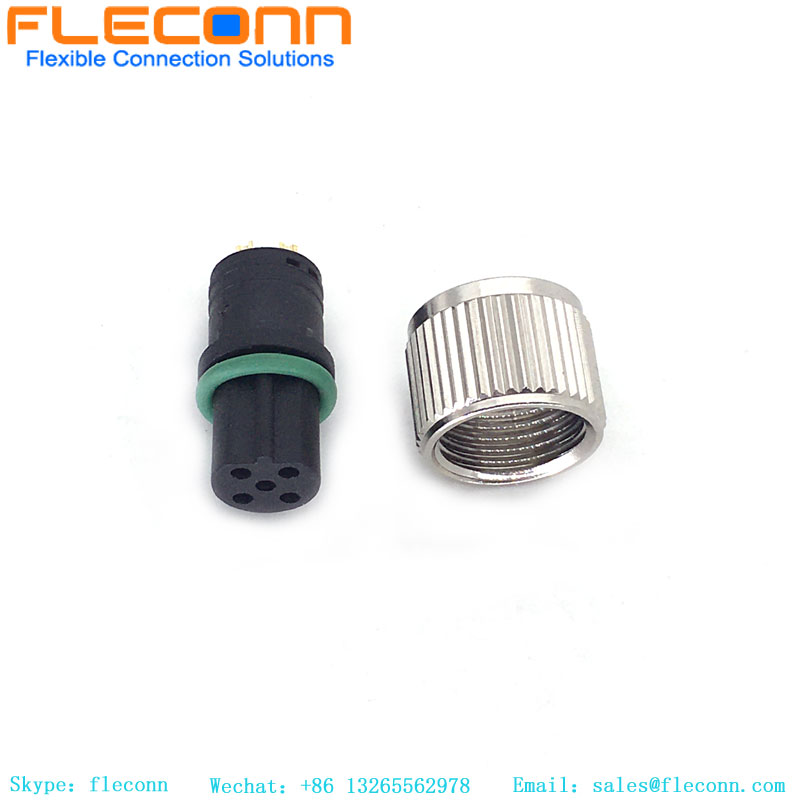 M12 Molded Cable Connector， B-Code Straight 5pin Female Non-shield connector