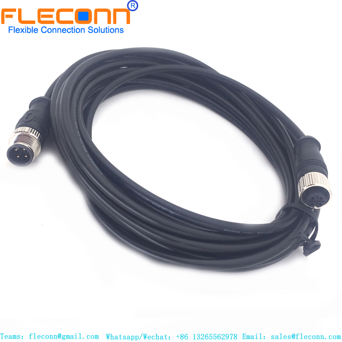 M12 4 Pin A-coded Male to Female Cable FLECONN can produce high quality M12 4 Pin A-code Male to Female Cable